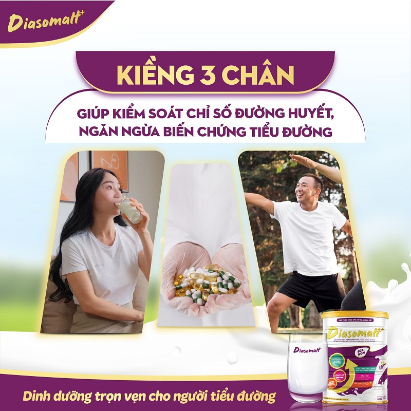 Diasomalt - Sản phẩm dinh dưỡng ngăn ngừa biến chứng tiểu đường