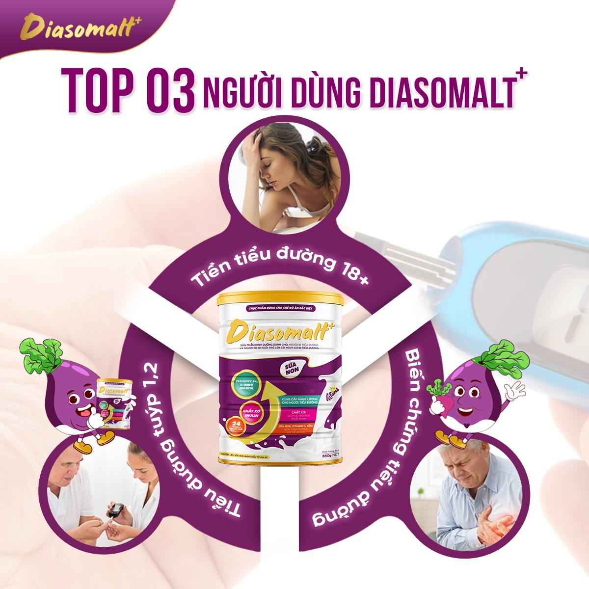 Top đối tượng nên dùng Diasomalt+